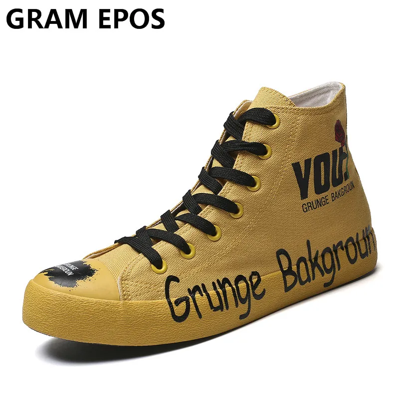 cheap GRAM EPOS New Fashion High top Canvas Shoes Men #039;s Trend Wild Casual Shoes Hip hop Hot Brand Men Shoes Zapatillas Hombre Casual