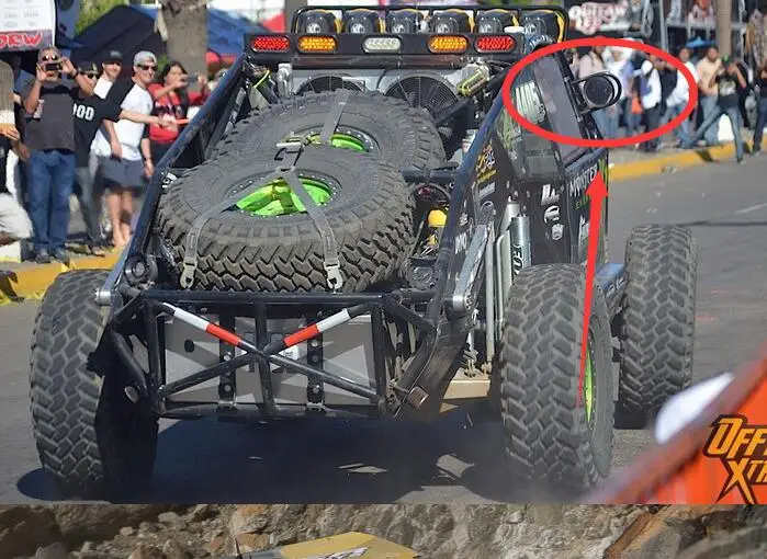 Rear View Mirror for 1 7 1 10 RC HRAXXAS king of the hammers and trophy truck axial AX90048 GOM rr10 KYOSHO XXL ultra4 bajaR