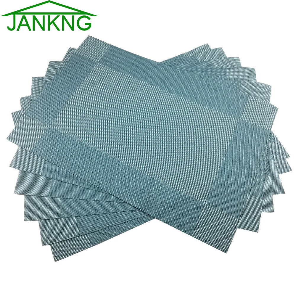 6Pcs/Lot Placemat For Dining Tableware Pad Blue White PVC Table Mat Placemats Pads Bowl Coaster Kitchen Accessories | Дом и сад