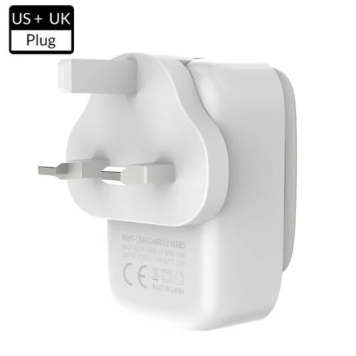 TOPK 4.4A(макс.) 22W 4-Порты и разъёмы ЕС Светодиодный светильник автоматической идентификации стены Зарядное устройство для iPhone X 8 Plus для samsung S9 S8 Xiaomi huawei Зарядное устройство адаптер - Тип штекера: UK