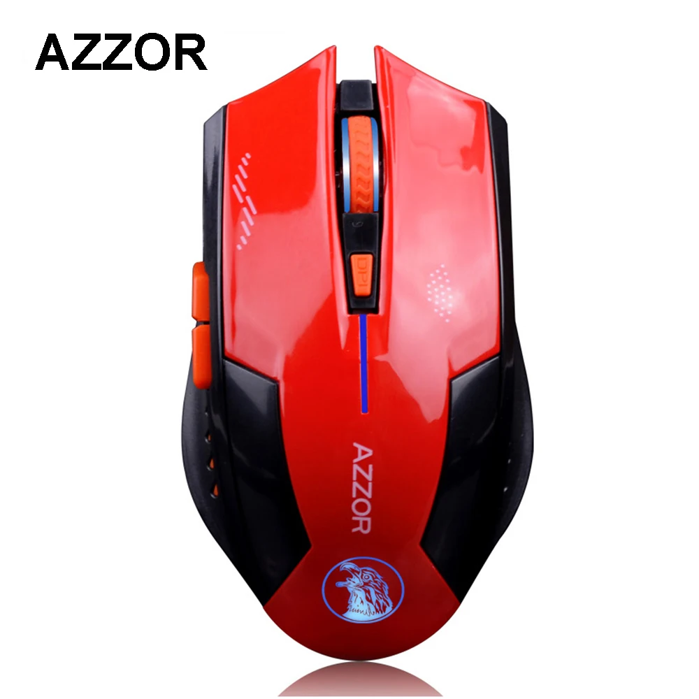 

AZZOR Rechargeable Wireless Illuminate Computer Mouse Mice Gaming 1600 DPI 2.4G FPS Gamer Silence Lithium Battery Build-in