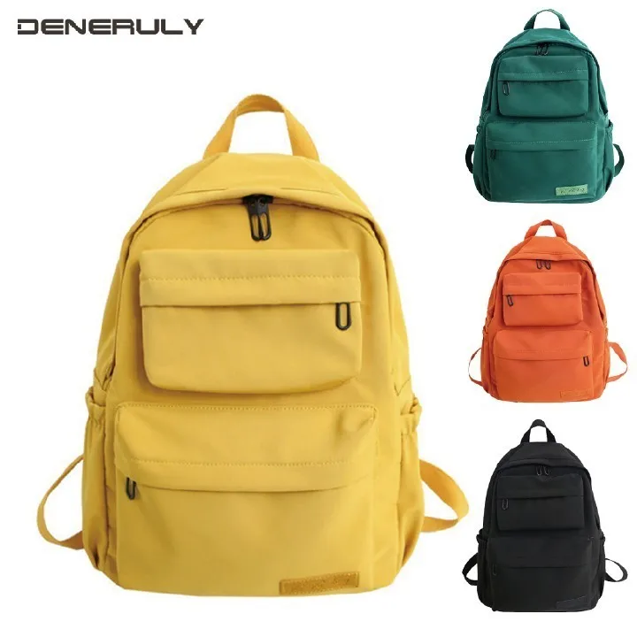 

Rucksack Women Waterproof Canvas Backpack Large Capacity Women Laptop Backpack School Teenagers Girls Travel Mochila Feminina