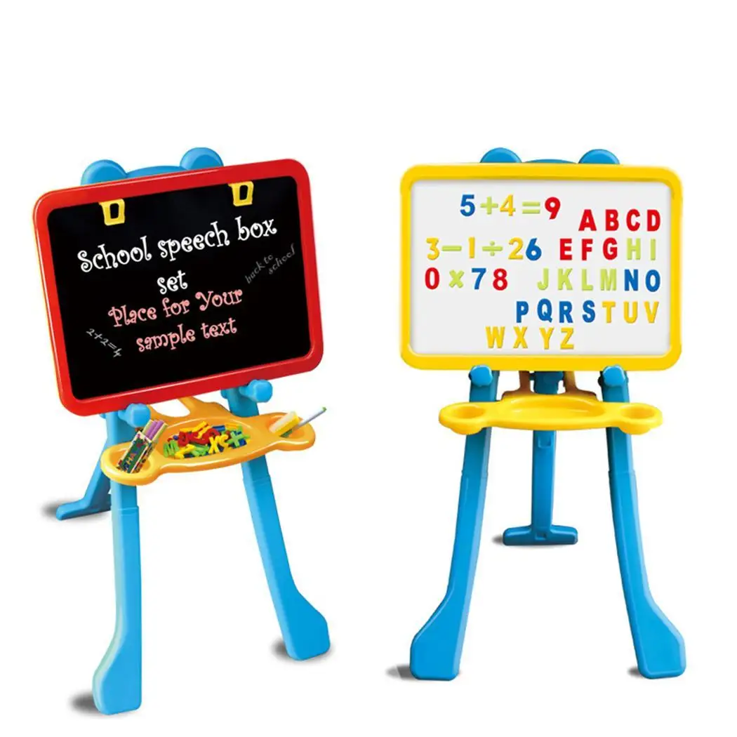 

Double-sided Magnetic Children Drawing Board Learning Graffiti Blackboard Multicolor