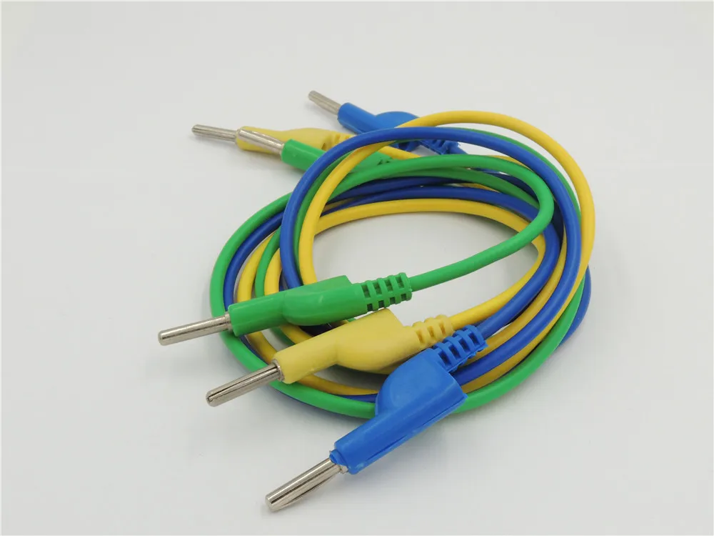 Pack von 5Pcs 4mm stapelbar Bananenstecker Kabel Silikon Test Kabel führen 