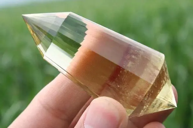 Потрясающий натуральный VOGEL прозрачный кварцевый кристалл 32 сторонний DT ПАЛОЧКА точка