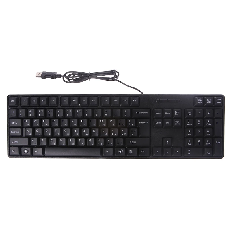 

Russian/ English Silent Keyboard Waterproof Office Keyboard for Windows Computer Keyboard