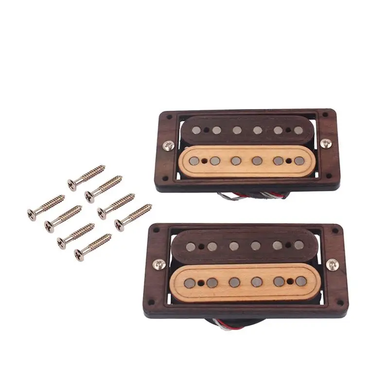 

Maple Wood 6-string Humbucker Pickups for Electric Guitar Replacement Parts Accessory