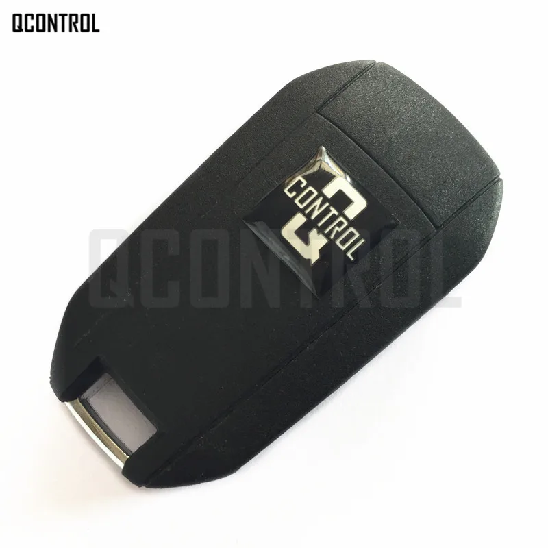 QCONTROL 3 кнопки дистанционного ключа автомобиля для Citroen C4 кактус Хелла 434MHz HU83 или VA2 лезвие