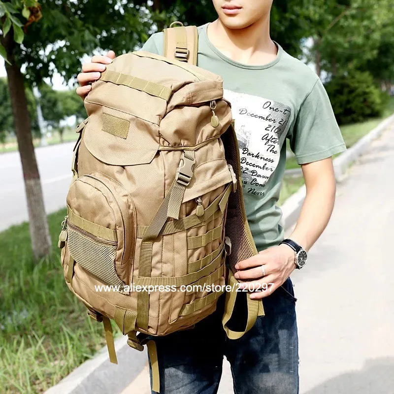 Military Tactical Assault Backpack Army Molle Waterproof Rucksack Large Backpacks for Outdoor Hikin