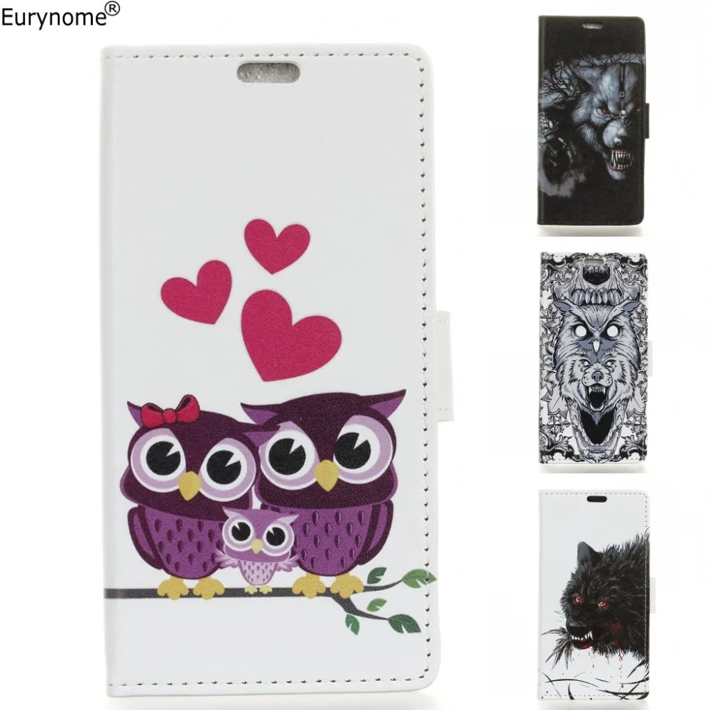 

Cartoon cute Owl Animal Wolf wallet with card Flip Cover PU Leather stand case for Samsung Galaxy ON8 ON 8 for Samsung On8 case