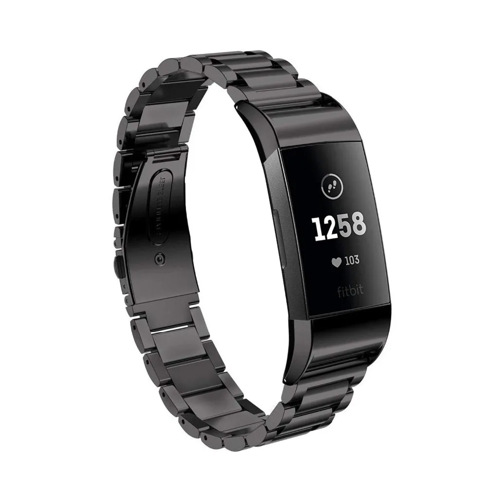 

Link bracelet for fitbit charge 3 strap band Replacement belt Stainless steel smartwatch for fitbit charge 3 watch Accessories