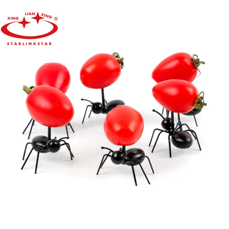 

12pcs/set Ant Fruit Forks ABS Reusable Cake Dessert Cherry Tomato Small Forks Creative Kids Gift Party Wedding Tableware
