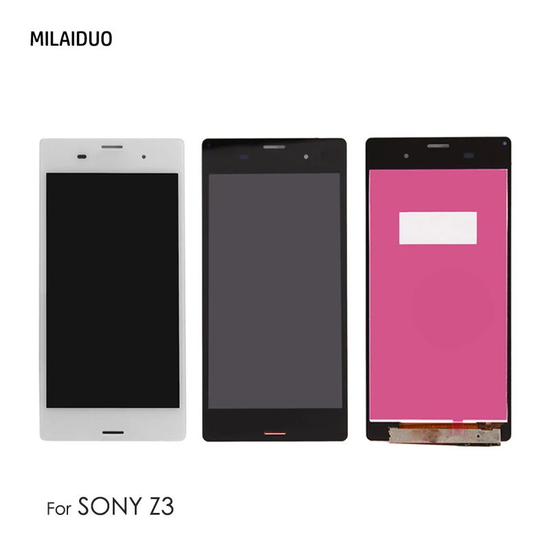 

Original LCD Display For Sony Xperia Z3 L55t D6603 5.2" Touch Screen Digitizer Assembly Replacement Black White Without Frame