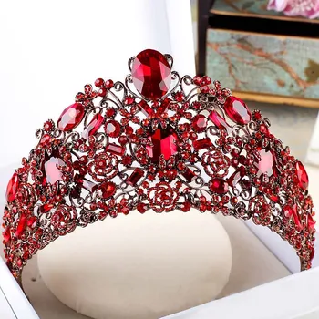 

Baroque Gold Crystal Rhinestone Tiaras and Crown Noiva Bride Diadem Coronal Headpiece Bridal Hair Jewelry Wedding Accessories JL