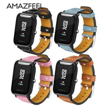 20 мм 22 мм кожаный ремешок для Xiaomi Huami Amazfit PACE Stratos Смарт часы браслет для Xiaomi Amazfit ремешок кожаный ремень