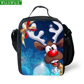 

Children lunch bag fashion 3D Christmas printing thermal insulated bag travel casual insulated picnic bag thermo food for kids