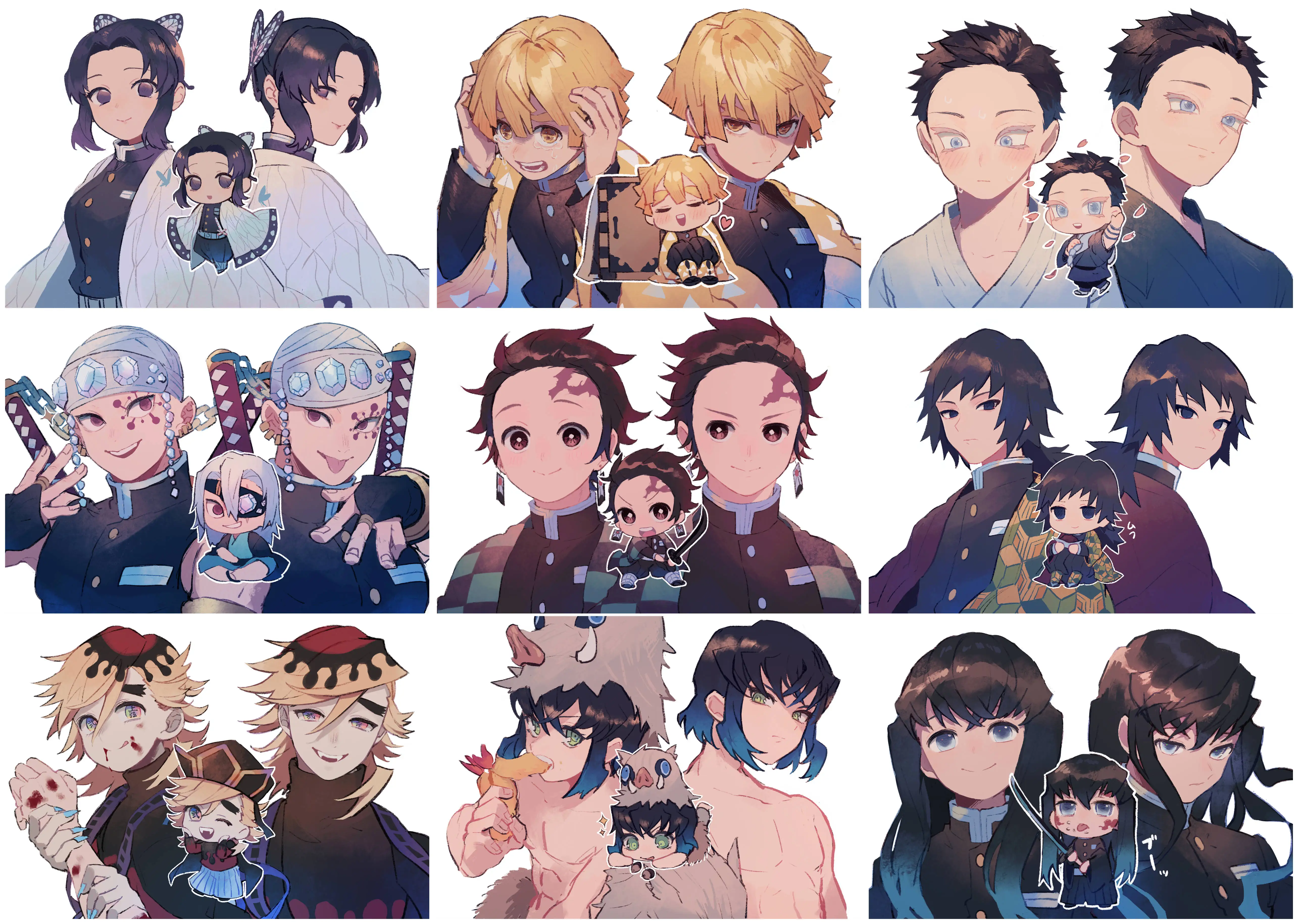 Демон убийца Kimetsu no Yaiba A3 9 штук плакаты плакат на стену PPP066 | Дом и сад