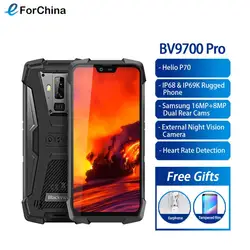 Blackview BV9700 Pro Helio P70 6 ГБ + 128 Гб IP68 Водонепроницаемый мобильный телефон 5,84 дюйм19:9 FHD + безрамочный экран с IPS 4380 мАч Android 9,0 смартфон NFC