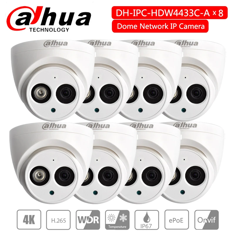 

Dahua 4MP POE IP67 H.265 Built-in Mic IPC-HDW4433C-A replace IPC-HDW4431C-A Dome IP Camera dome Network Camera HDW4433C-A