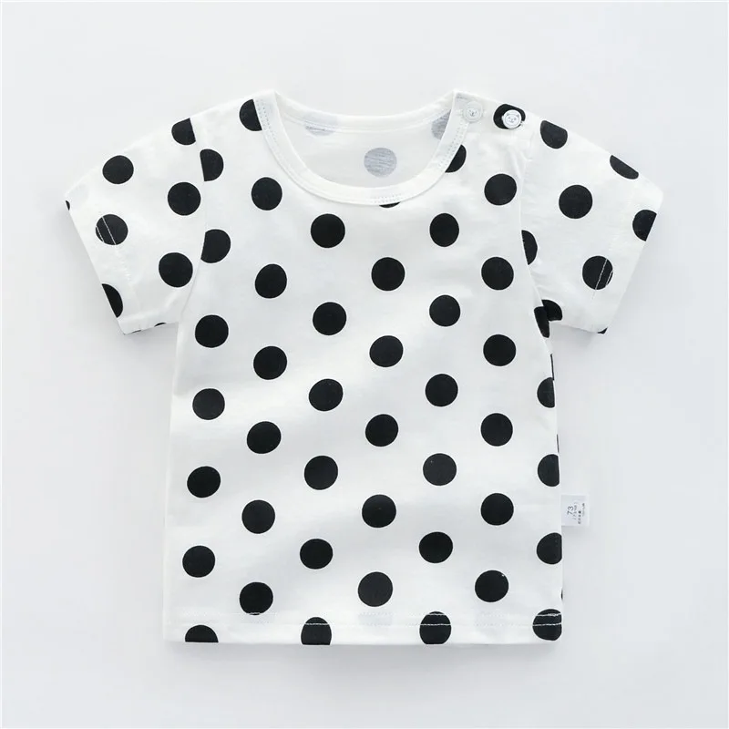 CROAL CHERIE Baby Girls Boys T-Shirt Cotton Children's Shirts Fashion O-Neck Kids Girls Summer Children Clothing Tops 73-110cm  (4)