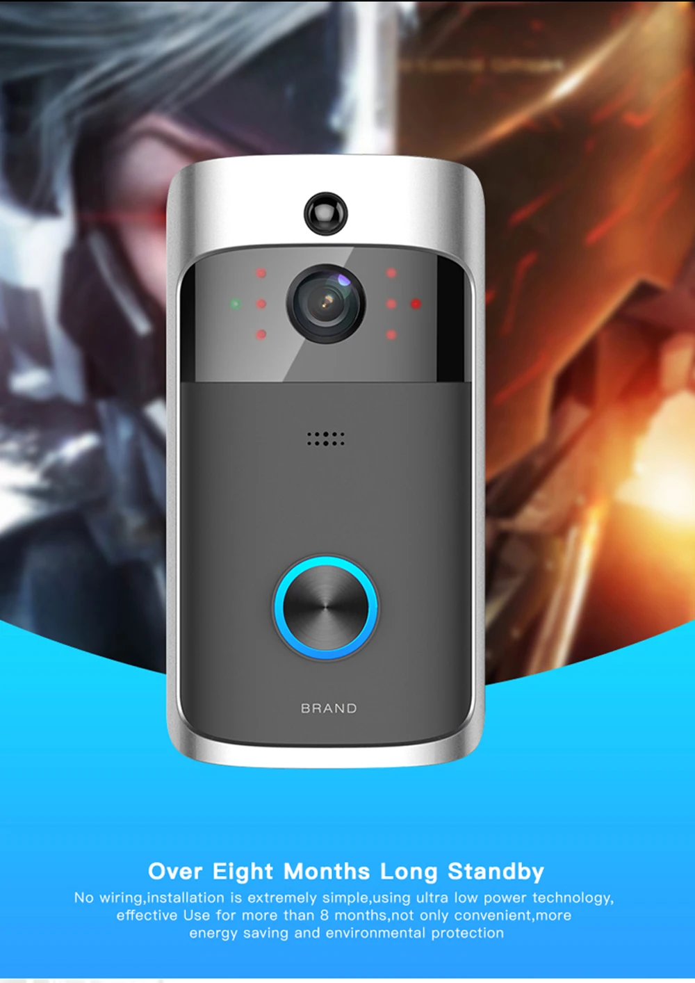 Wifi умный дверной Звонок камера Видео дверной зритель домофон камера безопасности видео глазок цифровой дверной звонок беспроводной видео глаза
