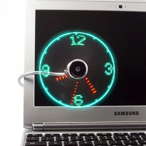 Adjustable USB Gadget USB Clock Fan Desktop LED Light Cooling Gadget with Flexible cord USB Powered Adjustable USB Gadget USB Clock Fan Desktop LED Light Cooling Gadget with Flexible cord USB Powered