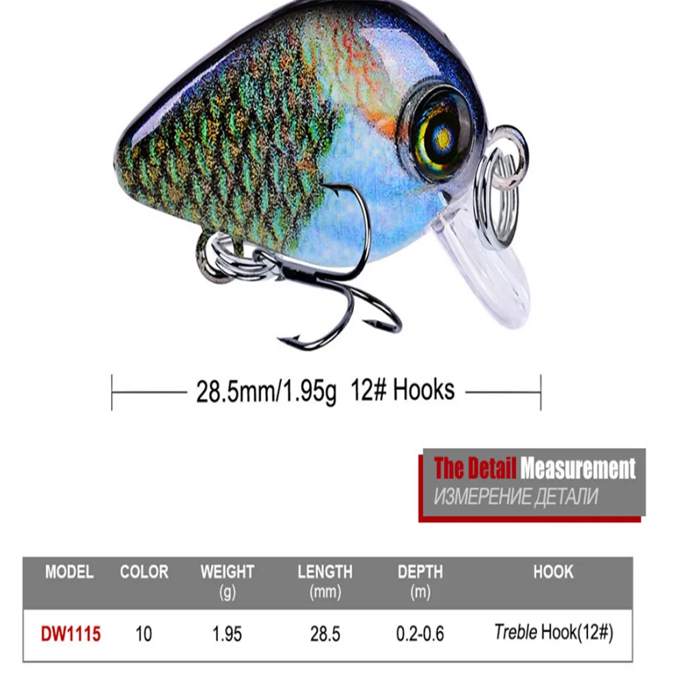 1 قطع جديد 1.95 جرام/28.5 ملليمتر طعوم صيد معقوفة الاصطناعي الصلب Crankbait الصيد معالجة الرقصة المتذبذب رسمت سلسلة طُعم من البلاستيك