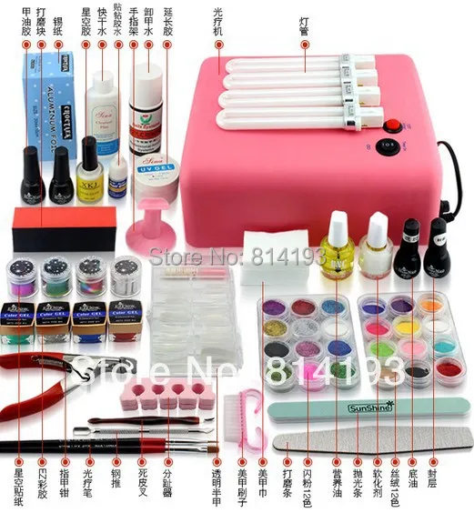 

Nail Art Toiletry Kit Set Nail Polish Glue Finger Light Therapy Machine Full Set Nail Tools Polish Nail Gel Jin