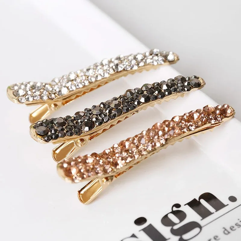 

2019 Korea Pearls Hair Clip Pins for Women Girls Spring Fashion Crystal Rhinestone Diamond Beaded Metal Hairpin Hair Accessories