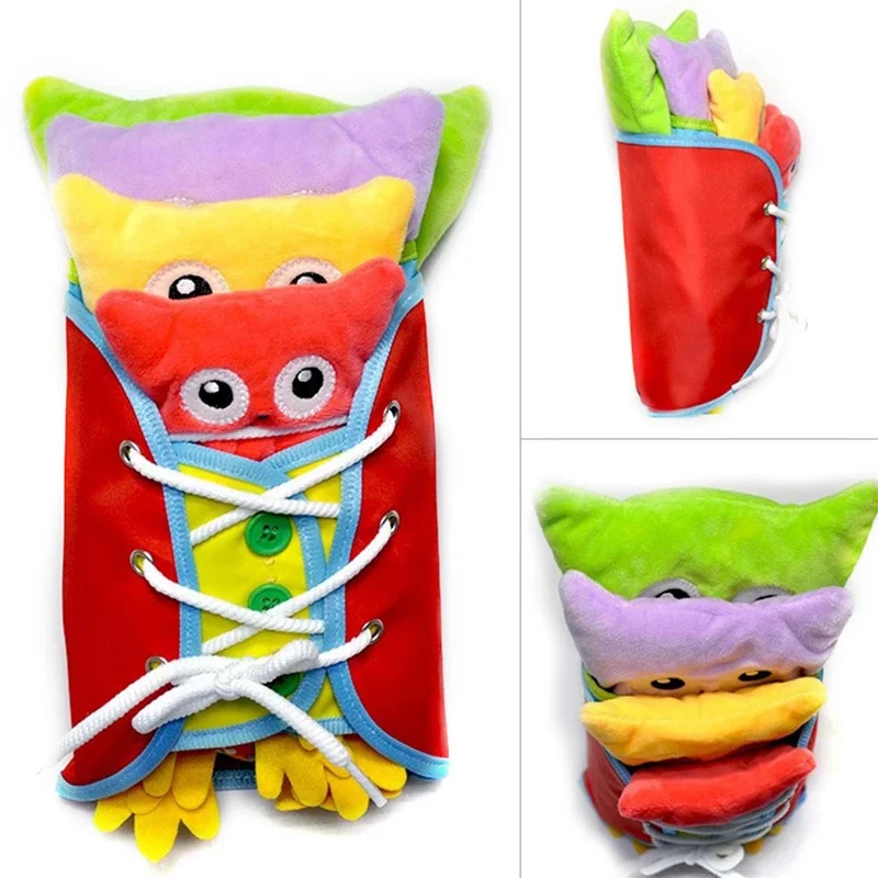 learning doll with zips and buttons