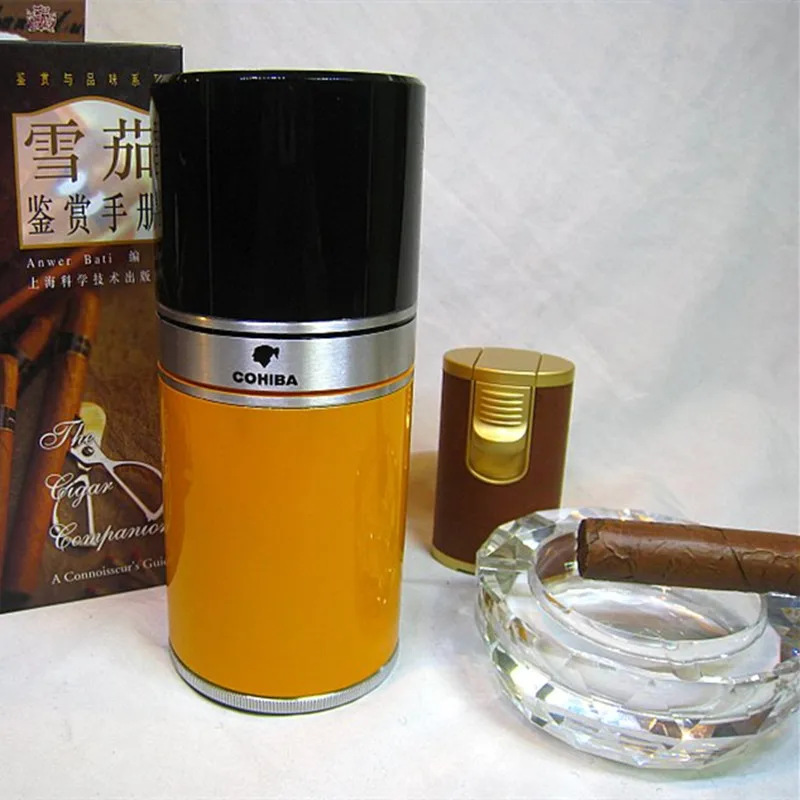 Cigar Moisturizing Tube Canister Cohiba Humidity table with Humidifier