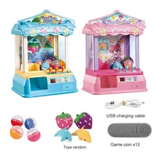 Мини-коготь кран для игровых автоматов детские игрушки монетное управление ручка клип кукла ловить конфеты бытовой ловить кукла машина с подсветкой звук