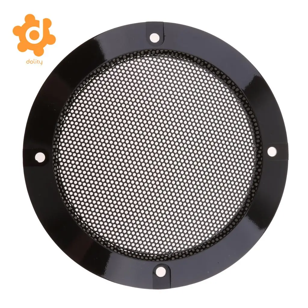 4 Inches Speaker Grills Cover Case with 4 pcs Screws for Speaker Mounting Home Audio DIY - 124mm Outer Diameter Black