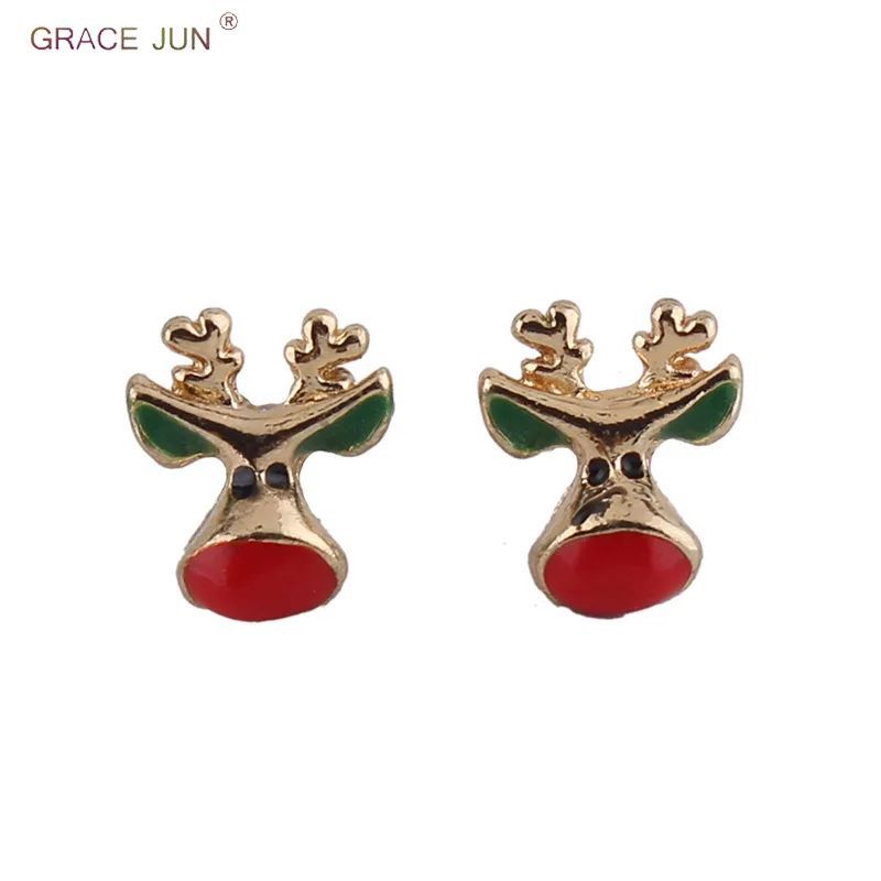 

New Korea Style Cute Small Deer Clip on Earrings for Women Fashion Luxury Without Pierced Earrings Charm Jewelry Christmas Gift