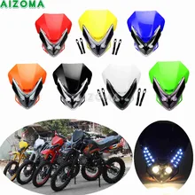Universal LEVOU Farol Kit Carenagem da Motocicleta Dupla Do Esporte Da Bicicleta Da Sujeira Motocross Enduro Lutadores de Rua Cabeça de Luz Visão Farol