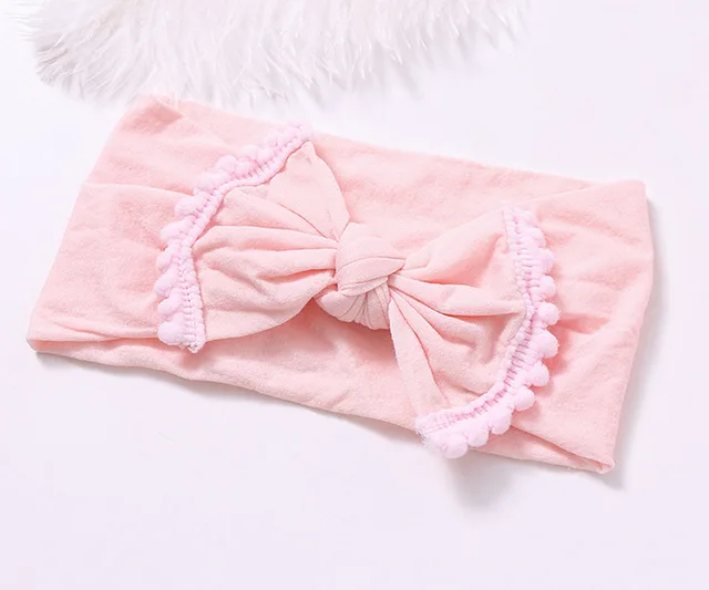 Wide-Nylon-Bow-Headband-with-Pompom-Trim-Round-Knot-Nylon-Head-wraps-Top-Knot-Nylon-Turban.jpg_640x640 (7)