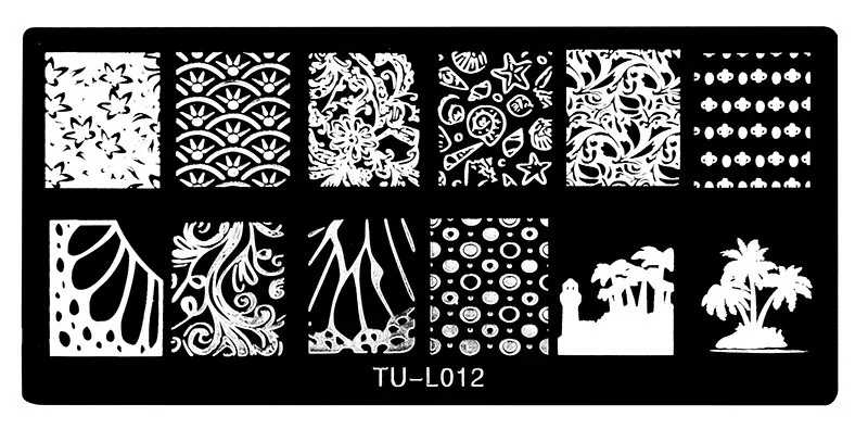 Шаблон для маникюра 6*12 см, штамповочные пластины для ногтей, диски для переноса изображения, шаблон для печати TU-L, инструменты для ногтей DIY 30 шт