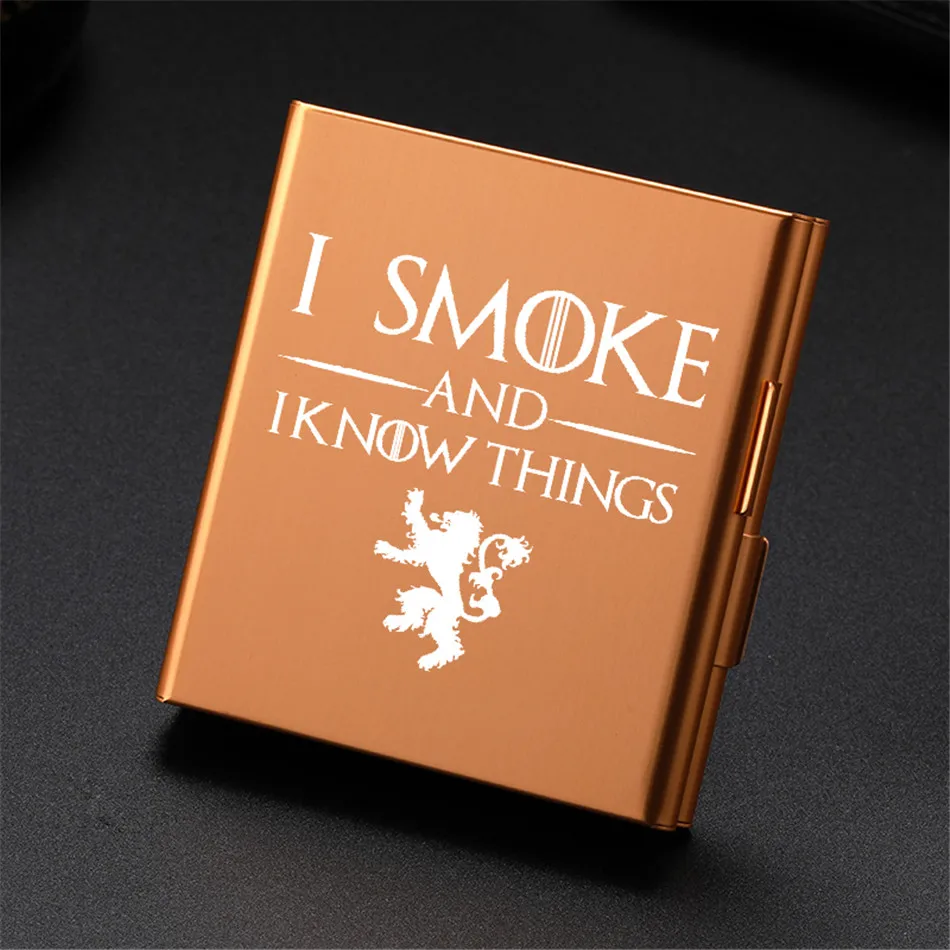 Алюминиевый портсигар-портативный folio holder lightweigt-I Smoke and I hou вещь-идеально подходит для любителей-Игра престолов