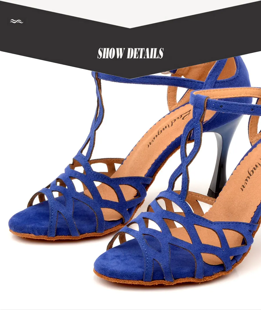 Ladingwu танцевальная обувь женские замшевые синие, черные, красные танцевальные туфли для сальсы Танго Бальные латиноамериканские туфли для танцев женские высококачественные туфли на заказ