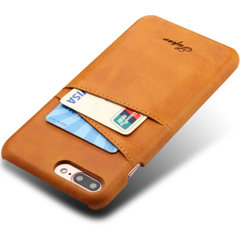 ZYSTERT Case for iPhone 6 Plus iPhone 6ケースカバーレザー高級財布カードホルダーiPhone 7 6 6s Plus Funda用ソフトバックCapa