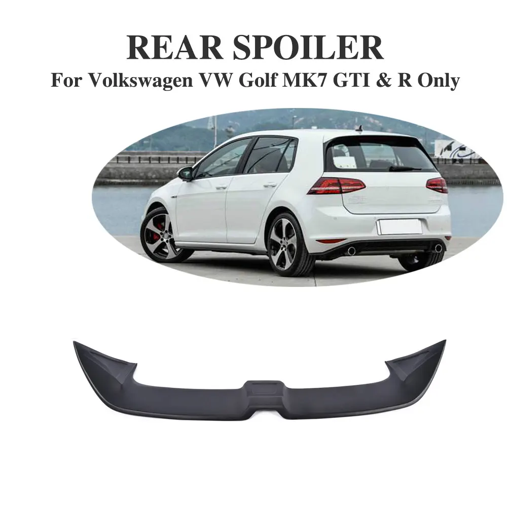

FRP / Carbon Fiber Black Rear Trunk Sticker Roof Spoiler Window Wing For Volkswagen VW Golf 7 VII MK7 2014-2017