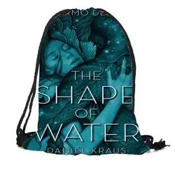 На заказ форма воды Drawstring сумка Шелковый мягкий мешок большой Sapacity печать логотипов под заказ рюкзак больше размеры