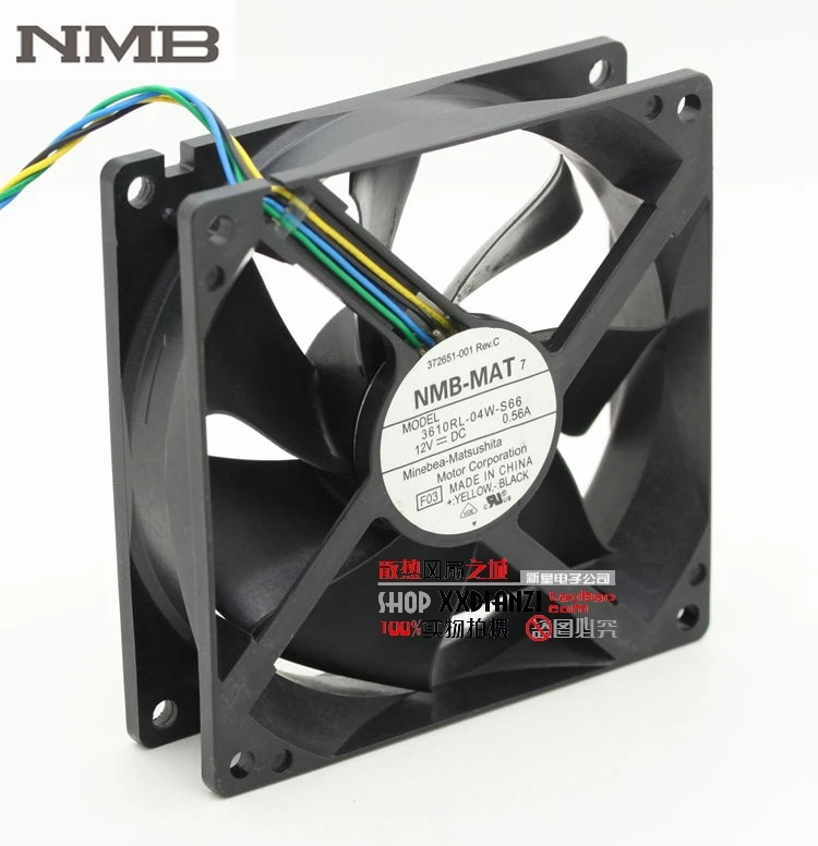 Бесщеточный вентилятор постоянного тока для NMB 3610RL 04W S66 9225 9 см 12 В 0 56a ШИМ