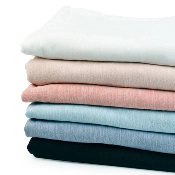 

16s Plain Cotton Slub Knit Jersey Fabric Cloth Not See Through For Spring pullover or dress 50*170cm K302545