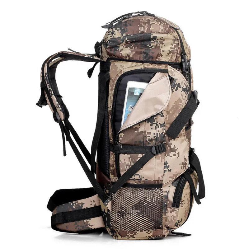 2018 جديد 90L الطلق الإرتحال تسلق السفر حالة قدرة كبيرة أكياس التمويه mochila ميليتار التكتيكي