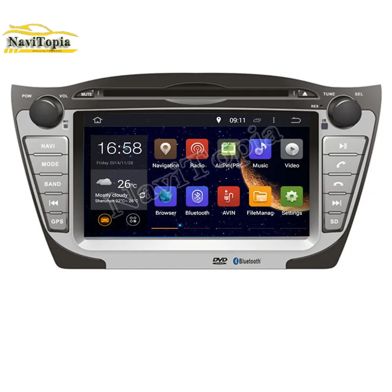 NAVITOPIA 4 Гб ОЗУ 64 ПЗУ PX6 шесть ядер Android 9 0 автомобильный dvd плеер gps навигация для hyundai