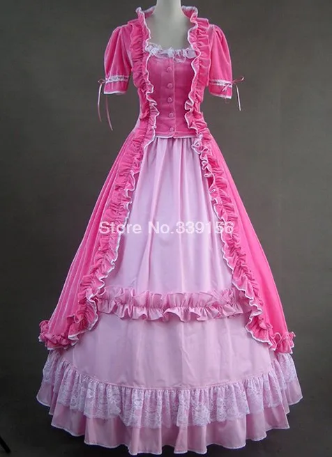Новое поступление милое розовое длинное готическое платье "Виктория" Винтажные вечерние платья для женщин