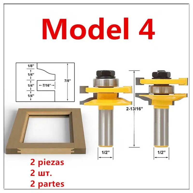 Cabinet Door Rail Stile Milling Cutter Carbid Woodworking Router Bit Wood Tool Floor Puzzle Knives Panel Raiser Glue Joint