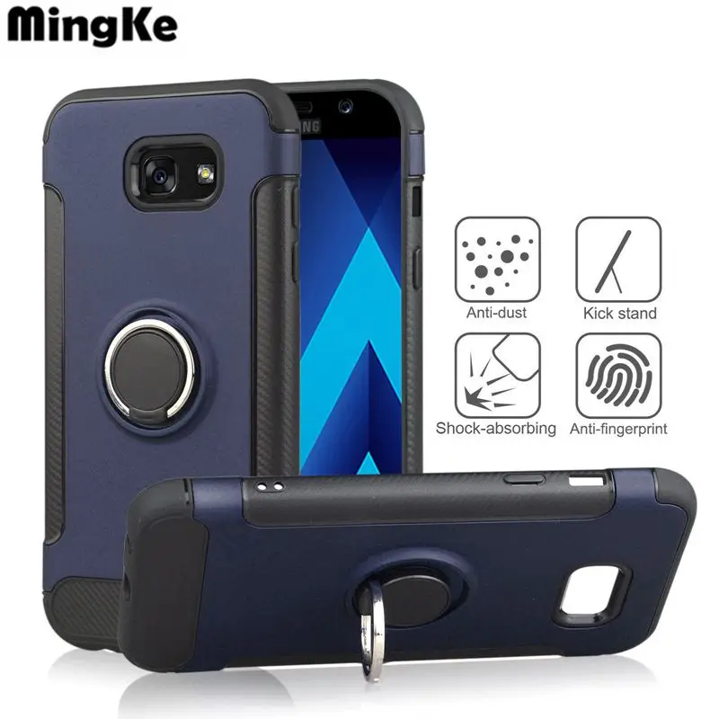 

Fashion PC TPU For Samsung galaxy A5 2017 Case With Finger Ring For Samsung A7 2017 Case Bracket For Samsung A3 2017 Phone Cover