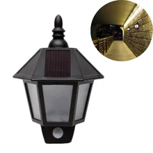 Newest28x20cm PIR Motion Detector Door Wall Light LED Solar Lamp Waterproof Solar Light Outdoor Wall Lamp Security Spot Lighting